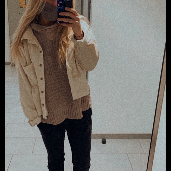 Yellow ribbed shacket - Picture 3 of 3